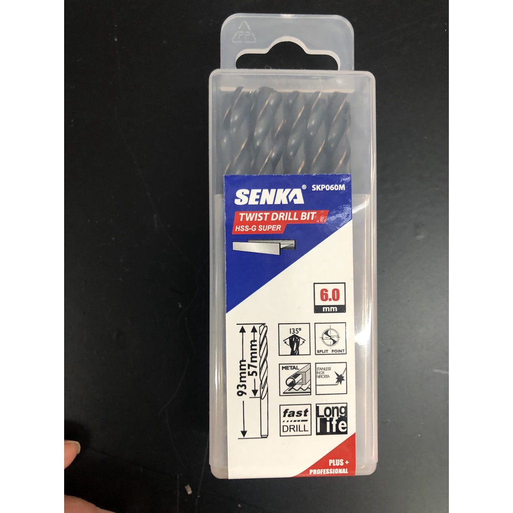 1.5mm - 1 hộp 20 mũi khoan Thép Inox SENKA Vàng đen cao cấp Công nghệ Đức [Pro+]