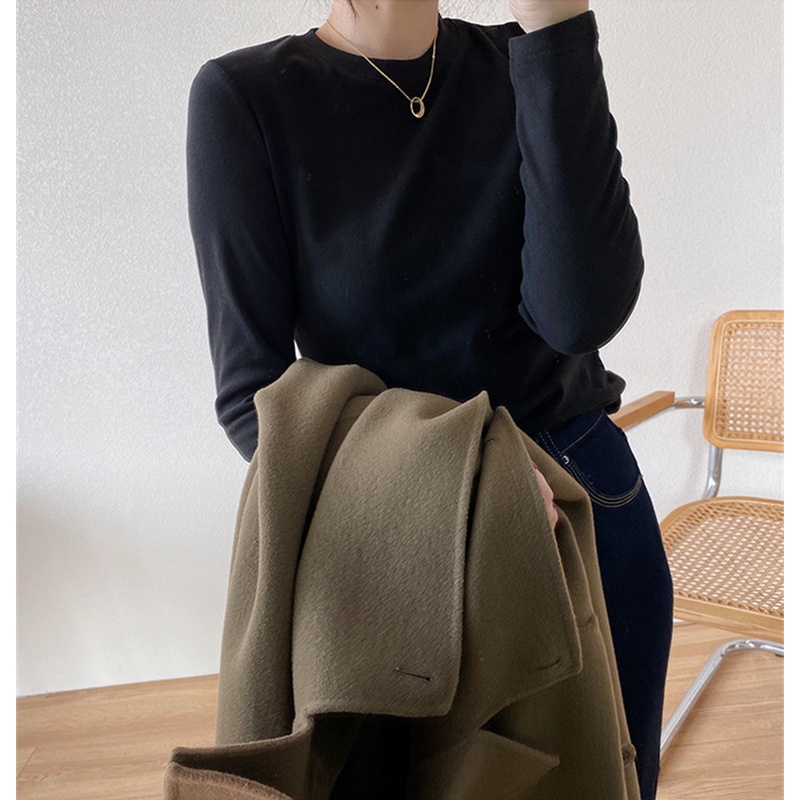 NRVP Áo Thun Nữ Dài Tay Dáng Rộng Thời Trang Hàn Quốc