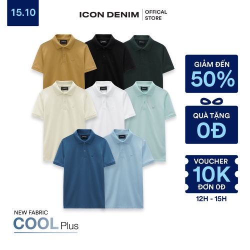 Áo Polo Nam Trơn ICONDENIM Cool Plus Thanh Lịch Regular Form PLID0044