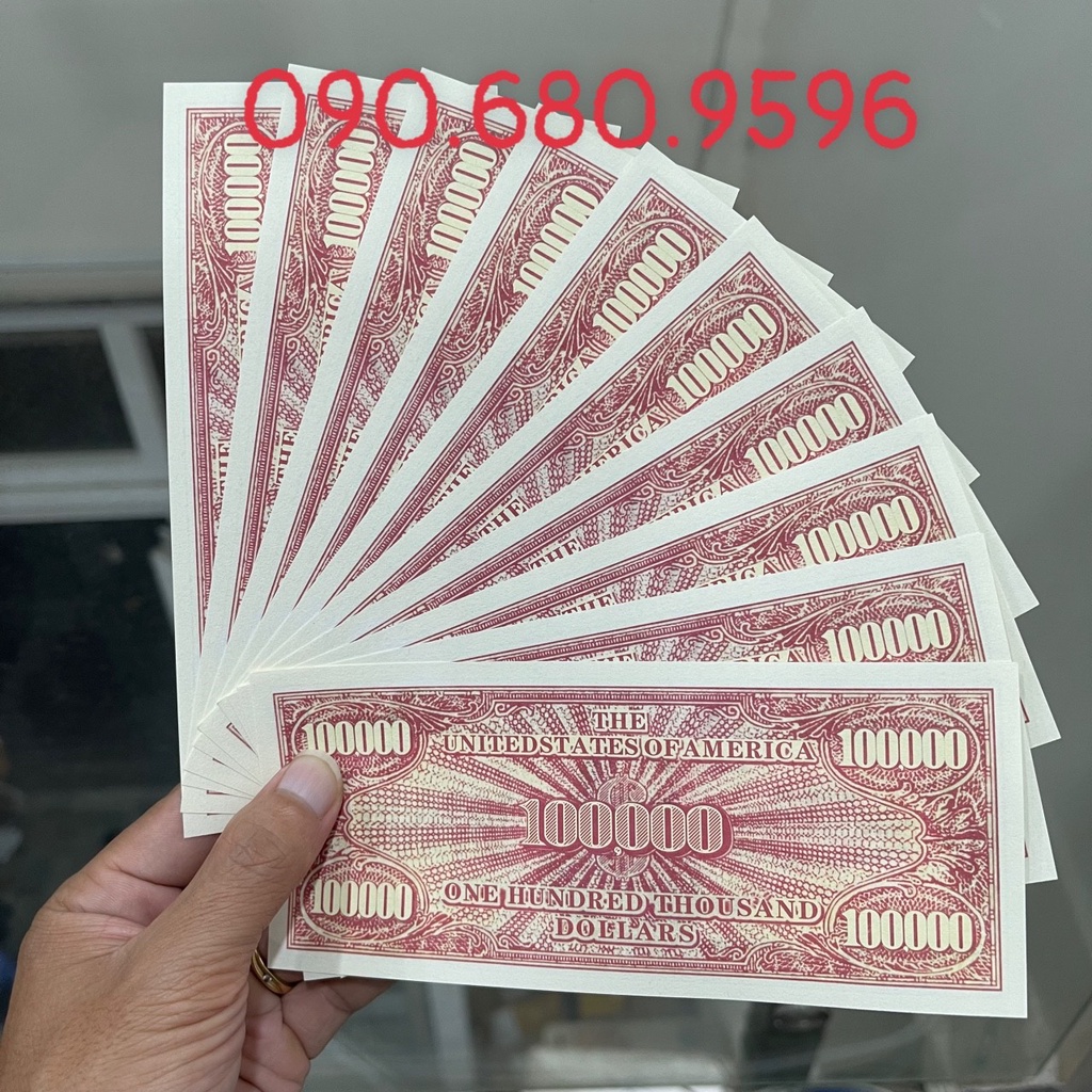 Combo 10 Tờ Tiền 100 Ngàn Đô Mỹ Lưu Niệm Có Bảo An Siêu Cấp In Hình Tổng Thống Wilson