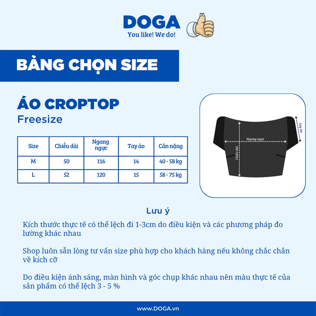 Áo Thun Croptop DOGA 73 Tay Lỡ Hàn Quốc Trẻ Trung Nhiều Màu Dày Siêu Mịn Mát