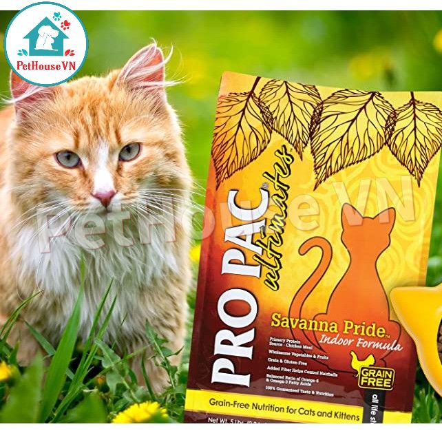 PROPAC SAVANNA PRIDE - Túi 6KG Thức Ăn Hạt Cho Mèo Và Mèo Con Vị Gà & Đậu Hà Lan Hàng Chính Hãng