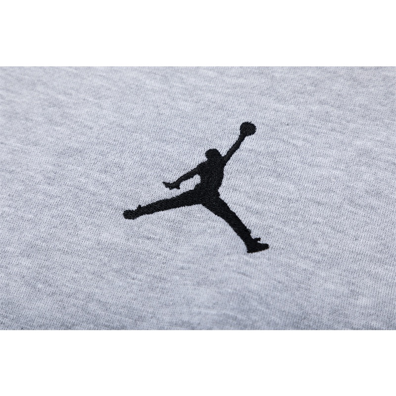 A &amp; J High Áo Hoodie Dây Kéo Thêu Biểu Tượng Jumpman Thời Trang Đường Phố