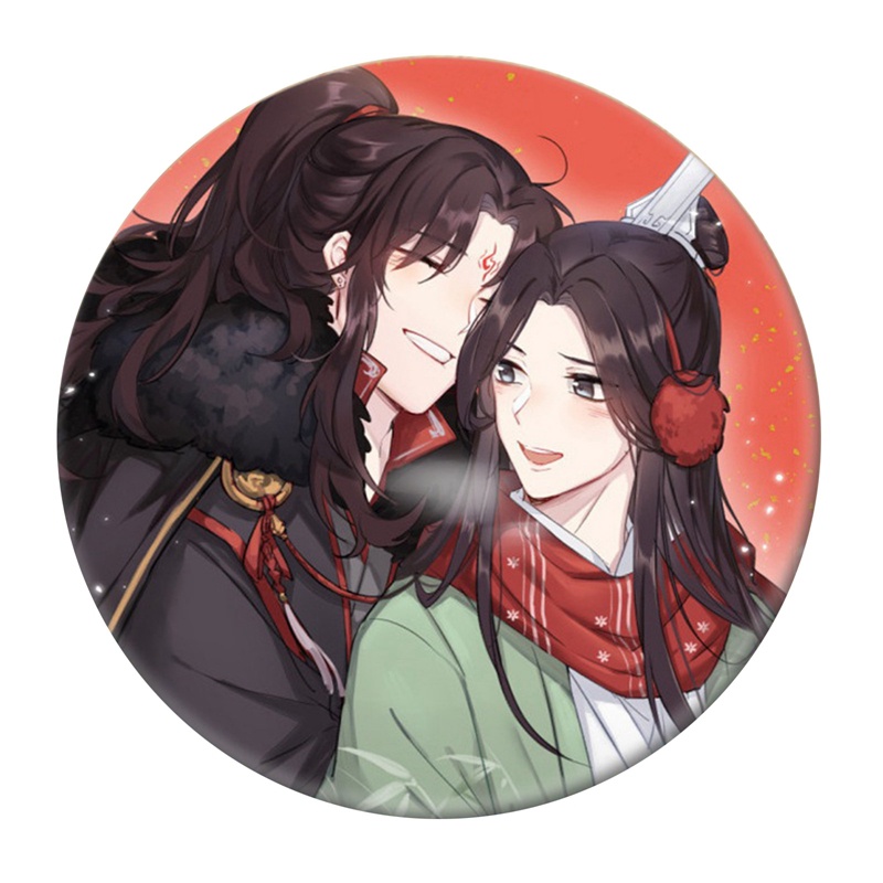 Lxsm Huy Hiệu Cài Áo Tròn Họa Tiết Hoạt Hình Nhật Bản The Scum Villain Qingqiu Luo Binghe Dành Cho Cặp Đôi