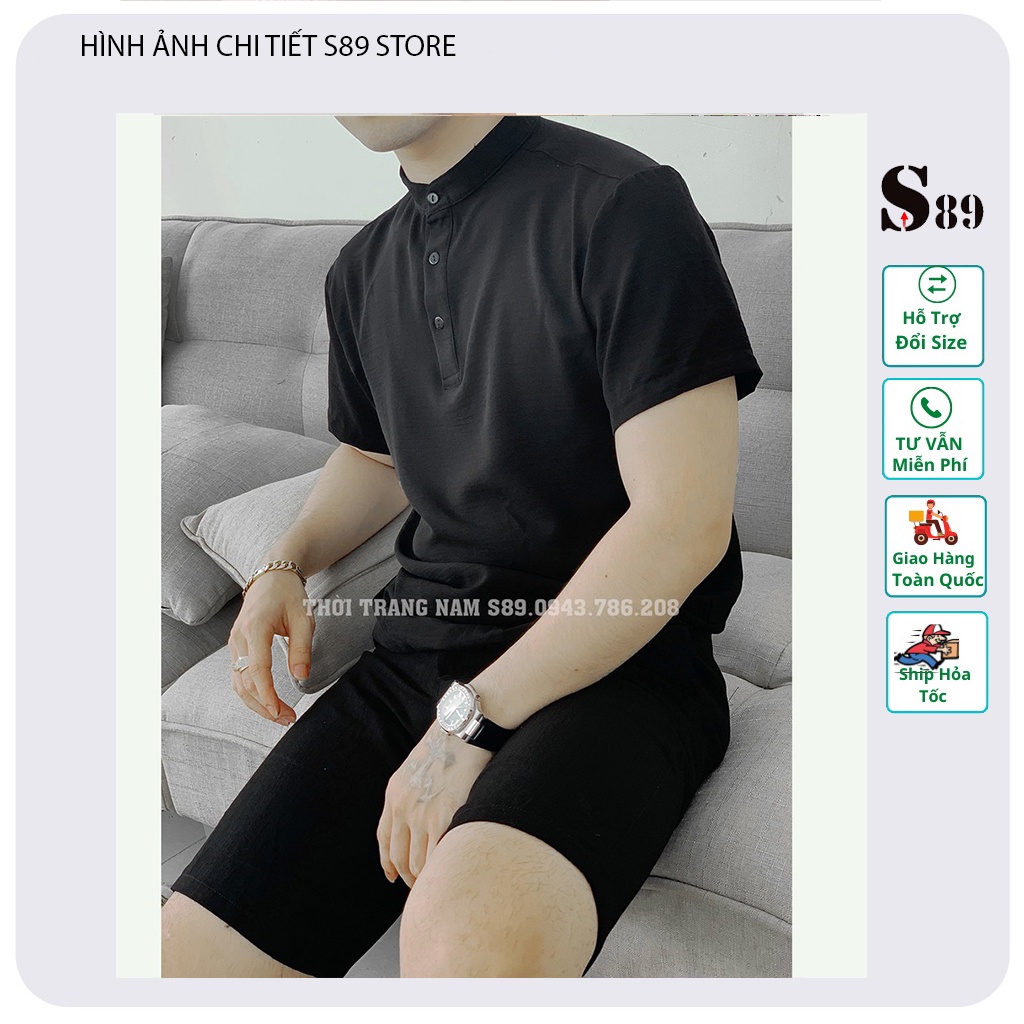 Đồ bộ nam S89 chất liệu đũi xước thái mặc thoáng mát siêu nhẹ