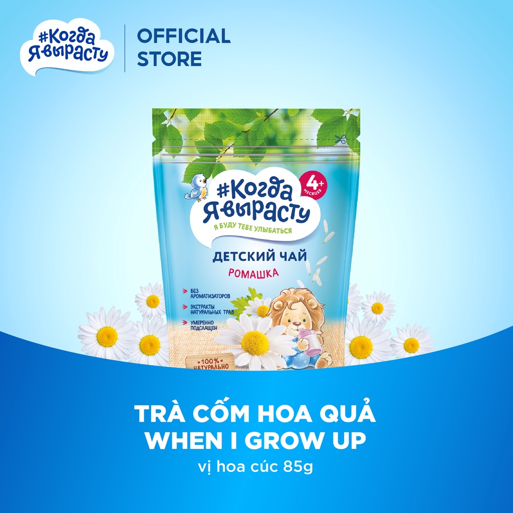 Trà cốm hoa quả hỗ trợ bổ sung Vitamin, tăng sức đề kháng cho bé When I Grow Up 85g