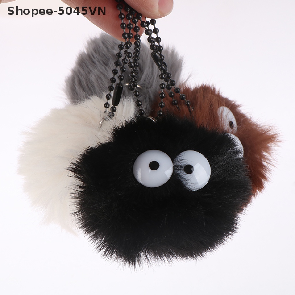 Móc Khóa Hình Totoro Nhồi Bông Màu Đen Dễ Thương