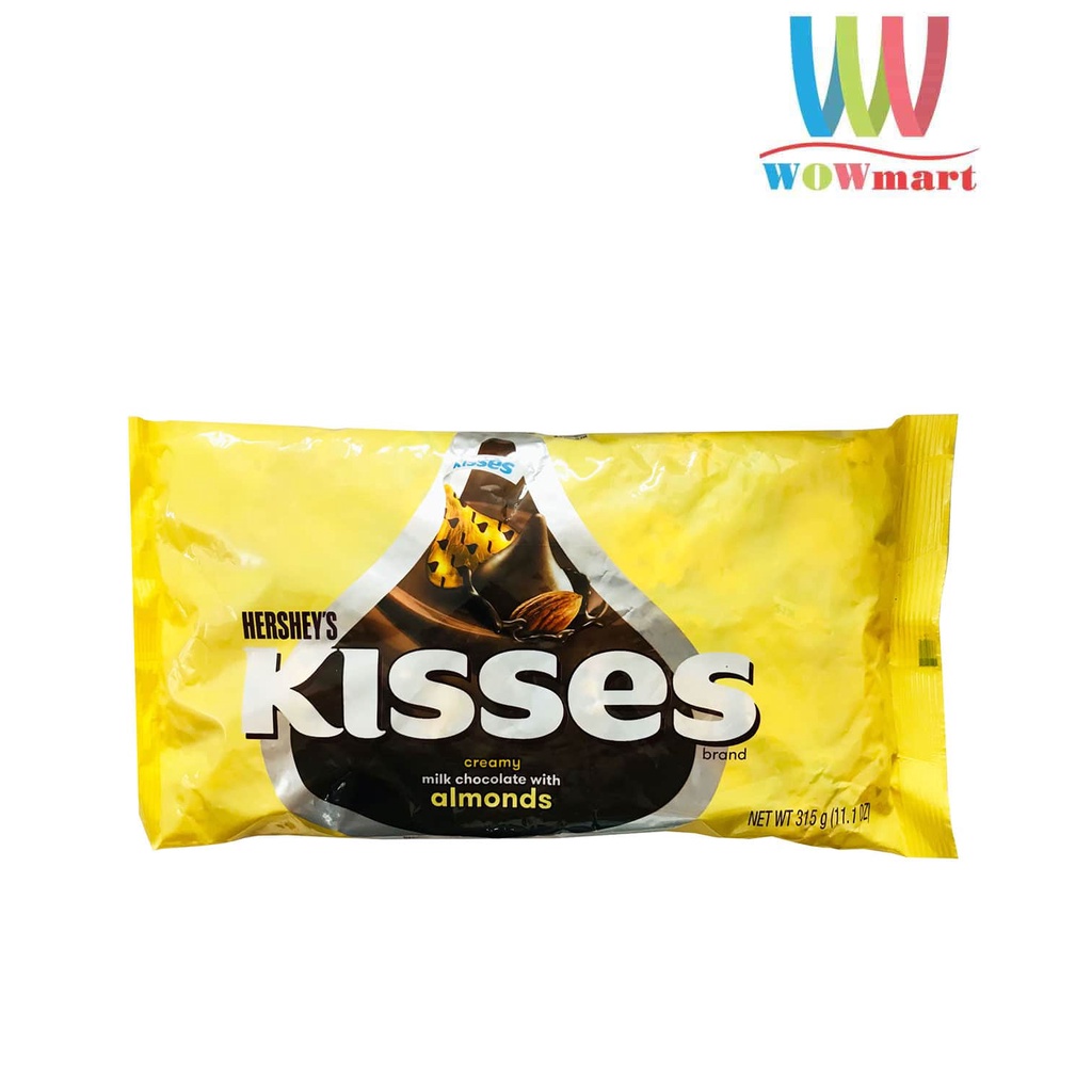 Socola Kisses Hershey’s Kisses Creamy Milk Chocolate 315g-DATE 6-12/2024