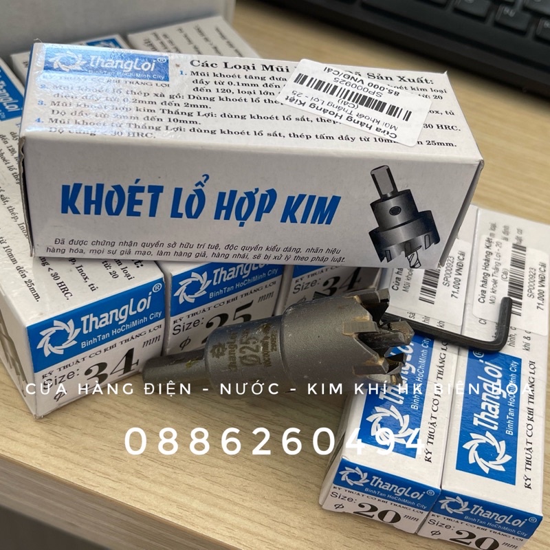 MŨI KHOÉT LỖ HỢP KIM THẮNG LỢI