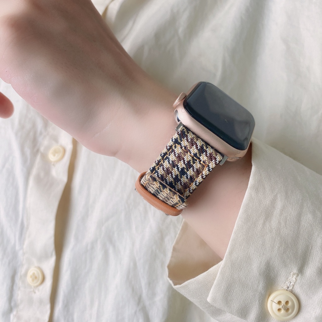 Phù Hợp Dây Đeo Bằng Da Thật + Vải Canvas Cho Đồng Hồ Thông Minh Xiaomi Watch Premium Edition / Redmi Watch 2 lite