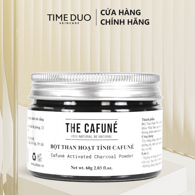 Bột Than Tre Hoạt Tính The Cafuné Giúp Trắng Răng Hữu Cơ Nhật Bản, Sạch Bảng Bám Ố Vàng 120gr