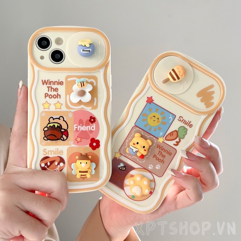 Ốp Điện Thoại Mềm Chống Sốc In Hình Que Kem / Gấu Pooh Cho iPhone 14 Pro Max 14Plus 13 12 11 Pro Max