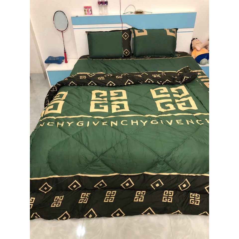 (Hàng loại 1) ✨ Chăn Phao Trần Bông Cotton Poly Mẫu Mickey Xanh  Dày Dặn Chuẩn Y Ảnh Kích Thước 1,8m x 2m