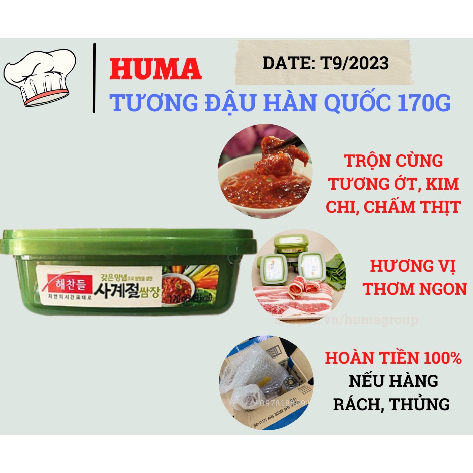 Tương đậu Hàn Quốc trộn ăn liền Ssamjang Chấm Thịt nướng, Thịt luộc, Gỏi, Hải sản 170G Nhập khẩu chính hãng