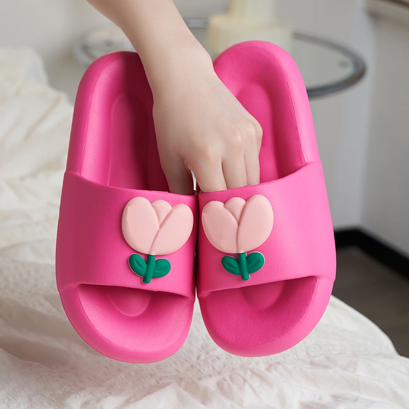 Bán Chạy#Dép Đi Trong Nhà Tắm Khử Mùi Hình Hoa Tulip Dễ Thương Cho Bạn Gái