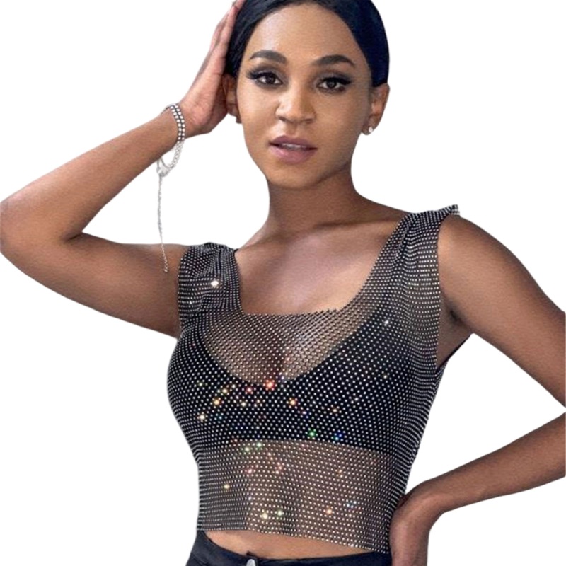 Brroa Phụ Kiện Dây Đeo Cơ Thể Dạng Chuỗi Lưới Rỗng Đính Đá Trang Sức Cho Bikini Dự Tiệc