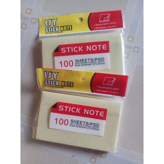 Giấy nhớ Giấy note ghi chú màu vàng 100 tờ/xấp