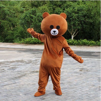 Quần áo hoá trang Mascot Gấu mặt cười - Khai trương dự sự kiện