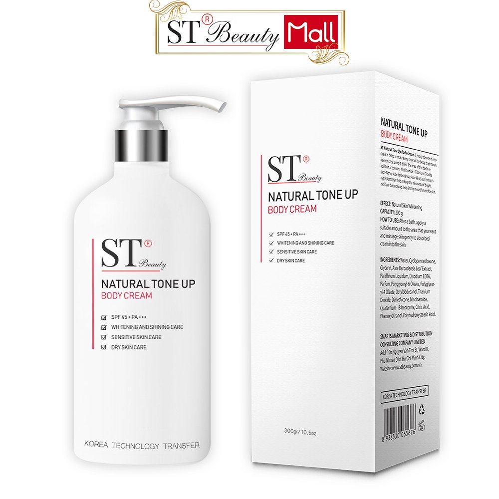 St Beauty Kem dưỡng thể body - nâng tông da trắng tự nhiên và chống nắng 300g