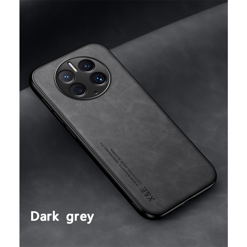 Ốp Điện Thoại Bọc Da Mặt Nhám Kèm Móc Xỏ Ngón Nam Châm Hút Cho Huawei Mate 50 Pro 40 Pro 30 Pro 20 Pro 20x