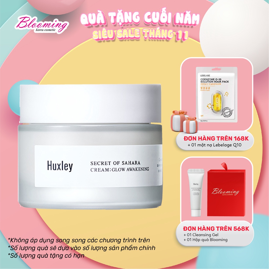 Kem Dưỡng Sáng, Căng Bóng Da Chiết Xuất Từ Xương Rồng Huxley Secret Of Sahara Cream Glow Awakening 50ml