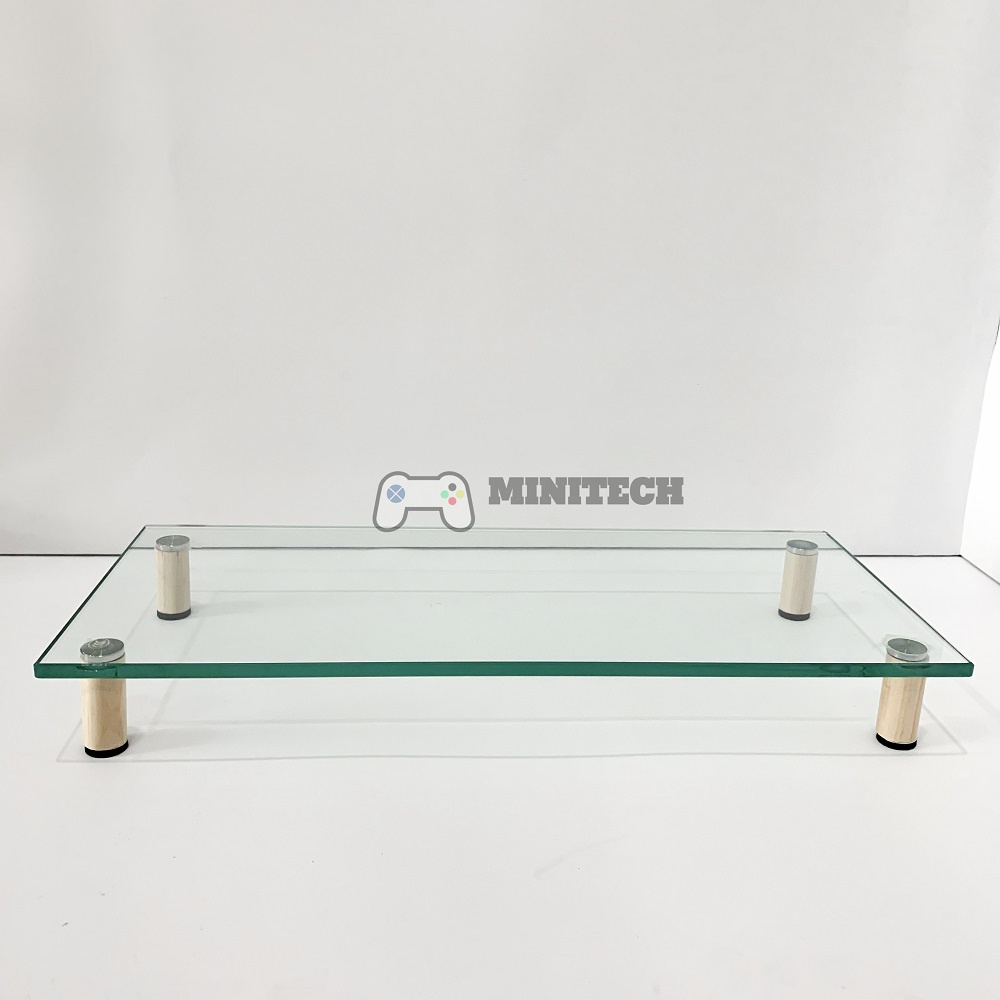 Kệ Nâng Màn Hình Kính Trong Suốt nâng màn hình để luôn đảm bảo người dùng được ngồi thẳng và đúng cách.
