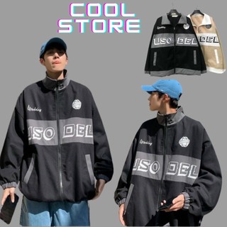Áo Khoác Nam Nữ USODEL vải kaki Phối Zip Cao Cấp Phong Cách Mới Cá Tính Cực Hot Trend hàng chuẩn form  COOL STORE 485