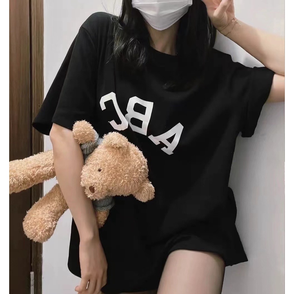 NRVP Áo Thun Unisex Mùa Hè Dáng Suông Tay Cộc Phong Cách Hàn Quốc Cho Nam Nữ