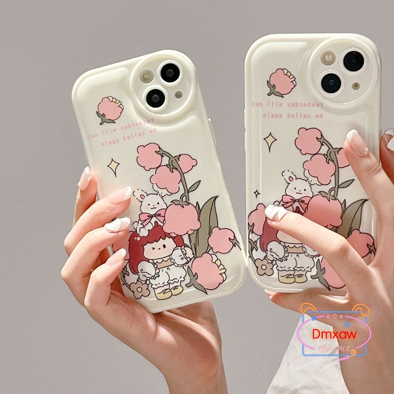 Ốp Điện Thoại Mềm Hình Cô Gái Và Thỏ Dễ Thương Cho Redmi Note 11 11T Pro 10 Pro 5G K50 K40 K30 Pro K40S K50 Ultra