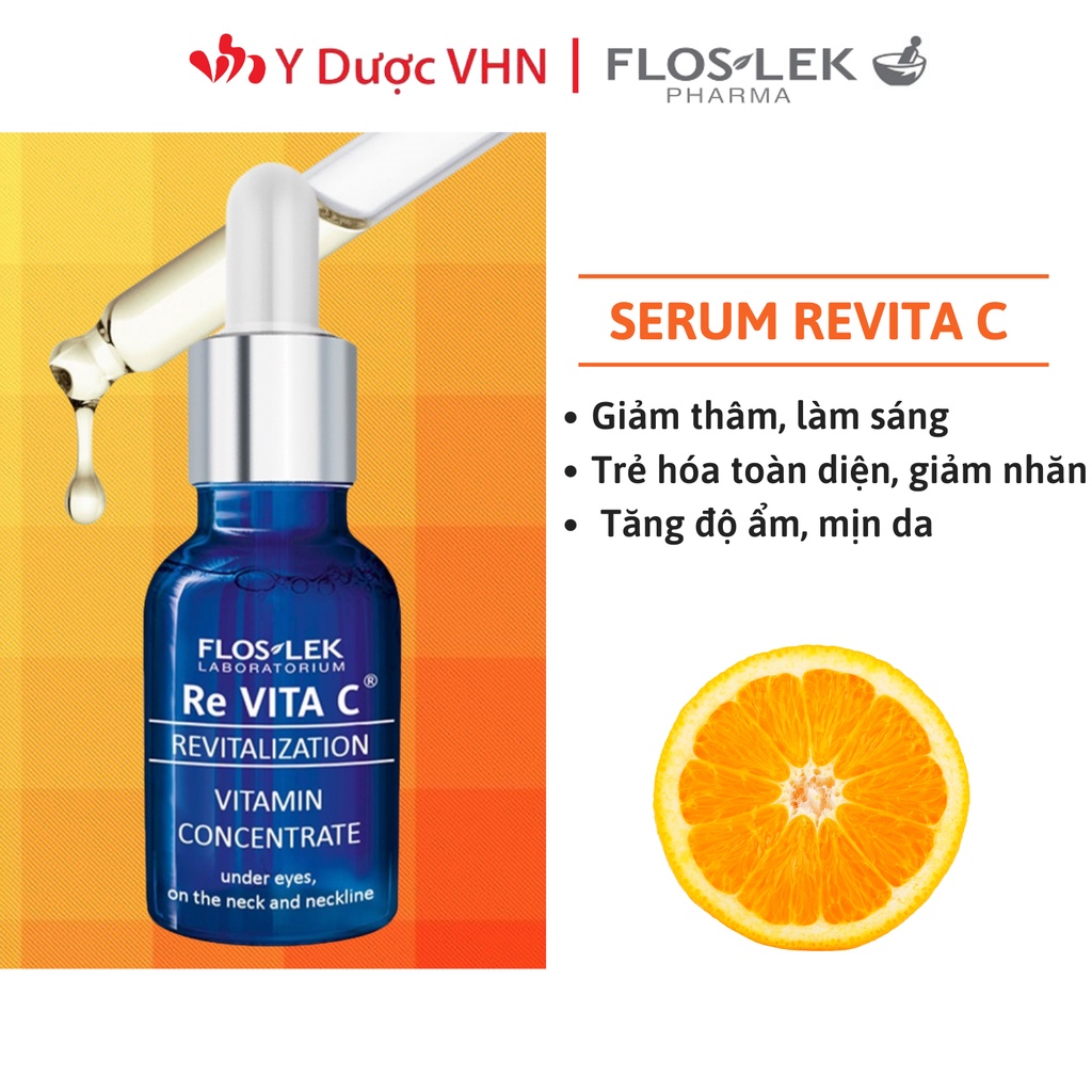 Serum vitamin C Floslek - tinh chất dưỡng ẩm làm sáng - giảm nhăn và trẻ hóa da Re Vita C 30ml