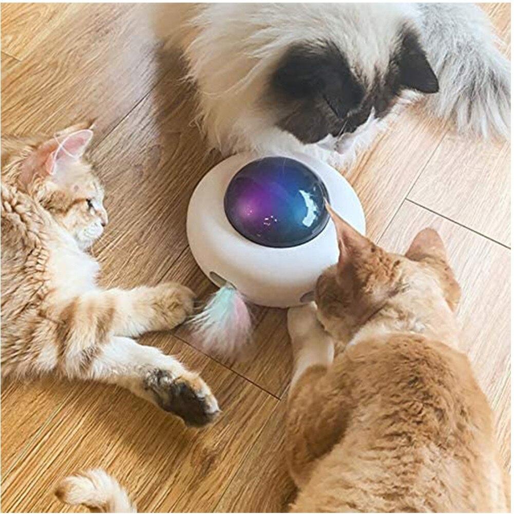 Đồ Chơi Đĩa Bay UFO Thông Minh Tương Tác Với Mèo - Sạc USB