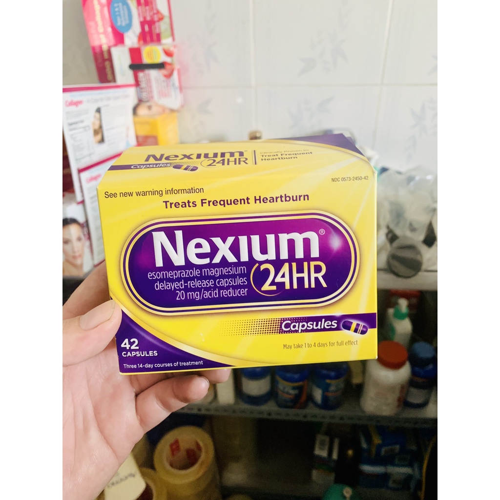 Nexium 24hr 42viên của Mỹ  hỗ trợ Đau bao tử, Dạ dày tá tràng