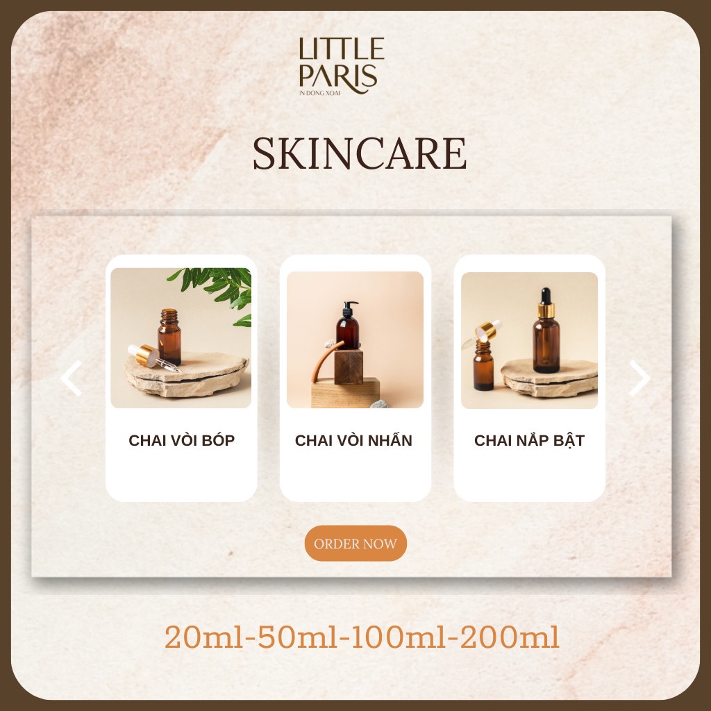 Bộ Chiết Mỹ Phẩm Du Lịch Chai Nhựa Cao Cấp