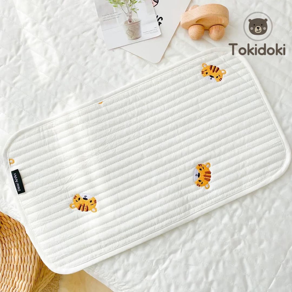 Gối lót đầu cho bé vải quitling TOKIDOKI mỏng, thấm hút, thoáng khí