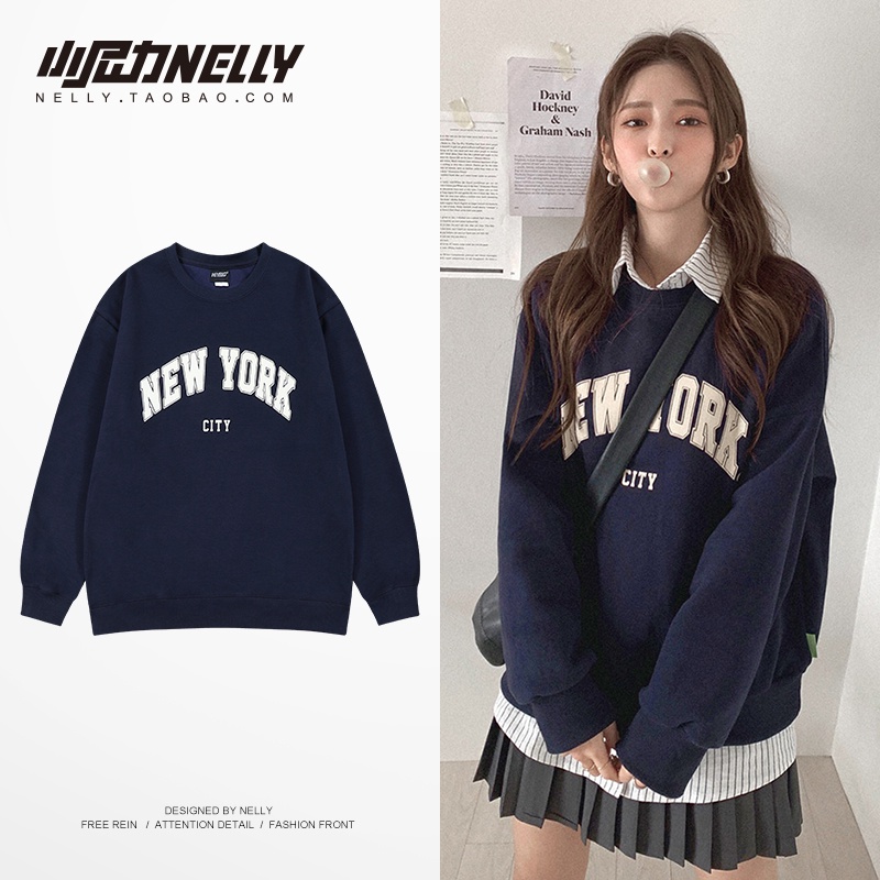 Áo Sweater lót nỉ bông Nelly Heybig - NEW YORK Cao Cấp (HÀNG LOẠI 1)