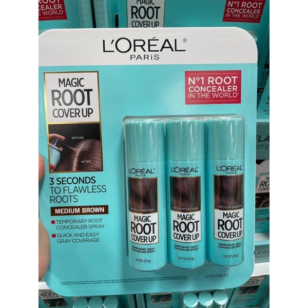 Xịt nhuộm phủ chân tóc tạm thời Loreal Paris Magic Root Cover Up (57g ...