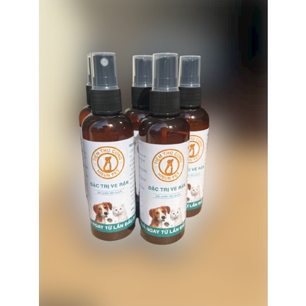 Xịt diệt ve rận cho chó mèo chữa nấm viêm da ghẻ cho thú cưng