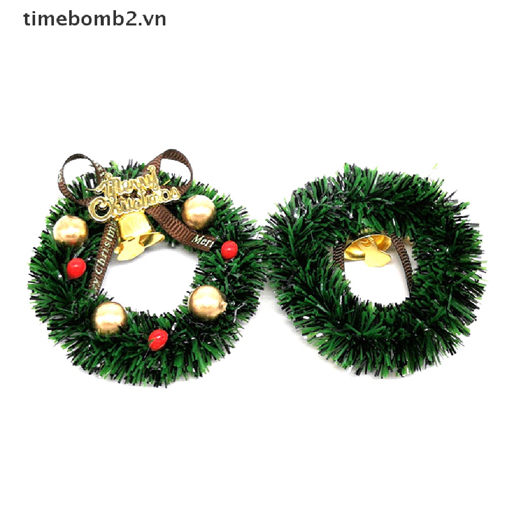 Vòng Hoa Mini Trang Trí Giáng Sinh Năm Mới 2023 Cho Nhà Búp Bê Tỉ Lệ 1: 12