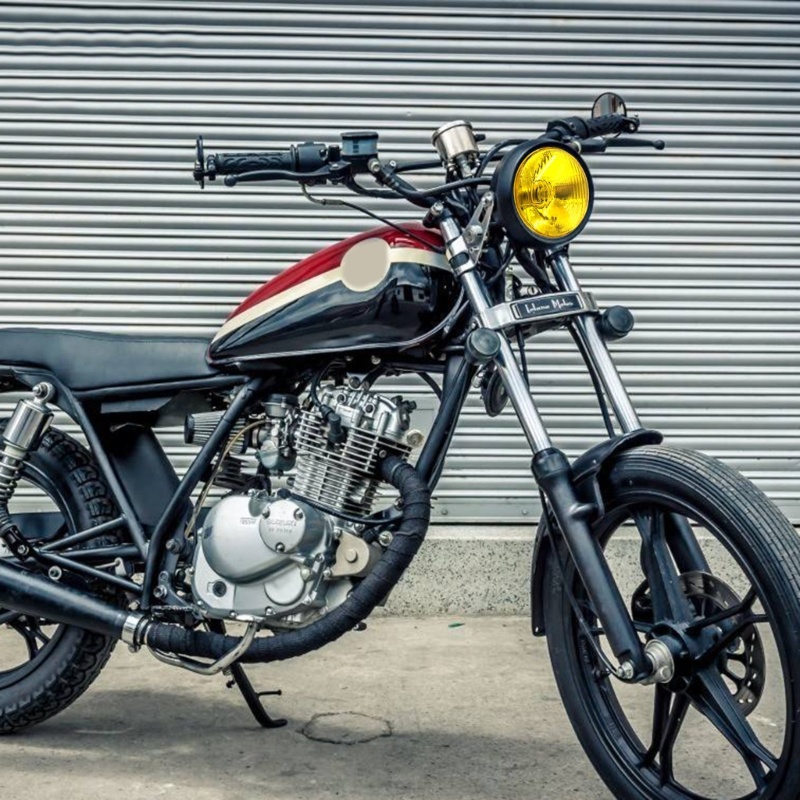 Đèn Pha Xe Máy EDB * 5.75 "Màu Vàng Cổ Điển