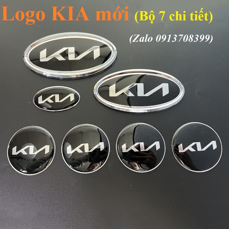 Logo Kia mới (Bộ 7 chi tiết)+Tặng bảng báo số điện thoại Logo KIA ...