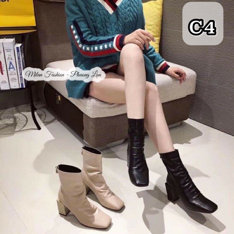 Boot nhún để vuông 7p da mề đủ hộp