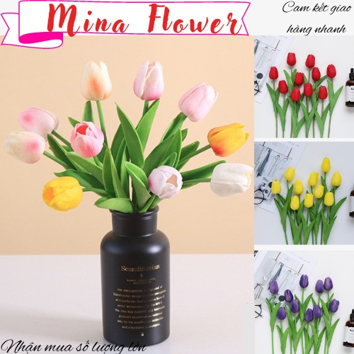 Hoa giả Hoa tulip trang trí nhà cửa Decor phòng Phụ kiện chụp ảnh - Mina Flower