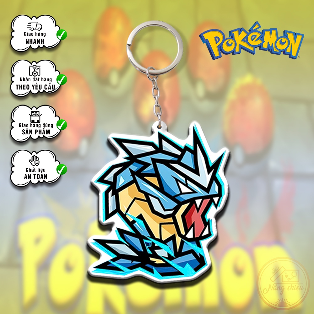 Móc khóa Dày In Sắc Nét 2 Mặt - Anime Pokemon ☘️Quà Tặng Nắng Chiều☘️