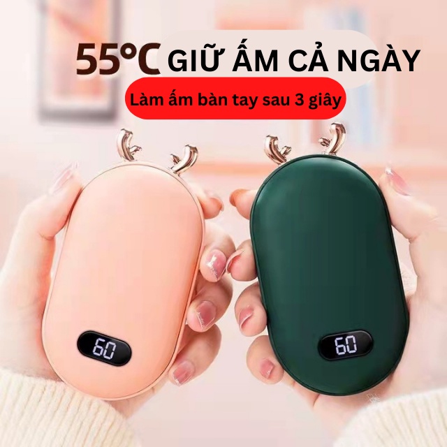 Máy sưởi mini cầm tay đa chức năng , sưởi ấm mini thông minh bỏ túi hình chân mèo bánh donut nhỏ gọn