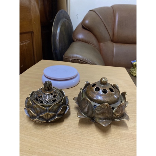 Xông trầm hình hoa sen lư xông trầm đỉnh xông trầm 10, 12cm