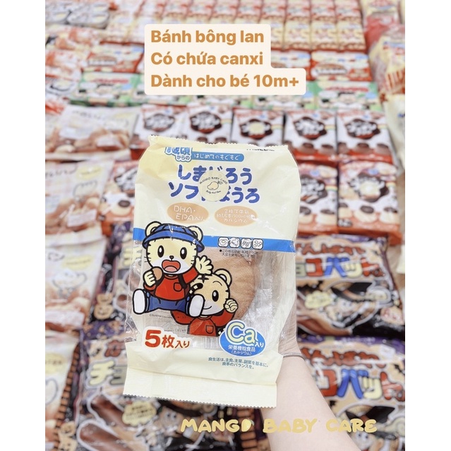 Bánh bông lan chứa canxi cho bé 10m+