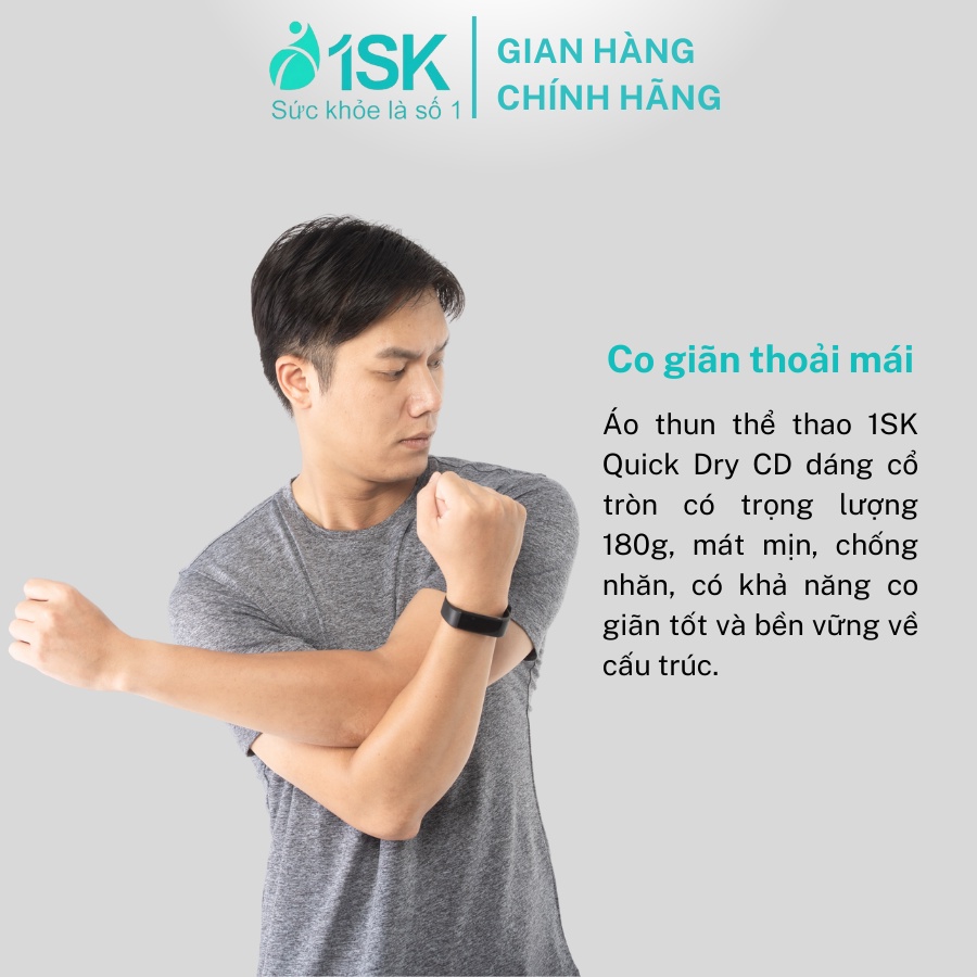 Áo thun thể thao nam 1SK Quick Dry