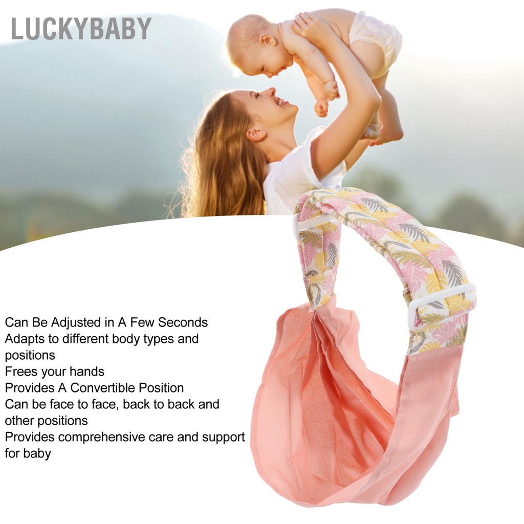LUCKYBABY Địu em bé Mang thoáng khí Thân thiện với làn da Có thể điều chỉnh Dây quấn cho trẻ sơ sinh từ 0 đến 24 tháng