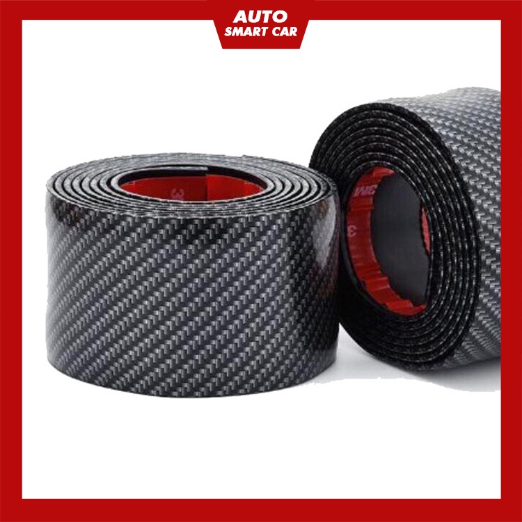 Miếng dán nẹp mạ cacbon cao cấp chống xước cửa xe hơi, cốp ô tô