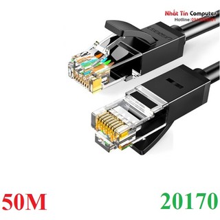 Cáp mạng đúc sẵn Cat6 tròn dài 50m chính hãng Ugreen 20170 cao cấp